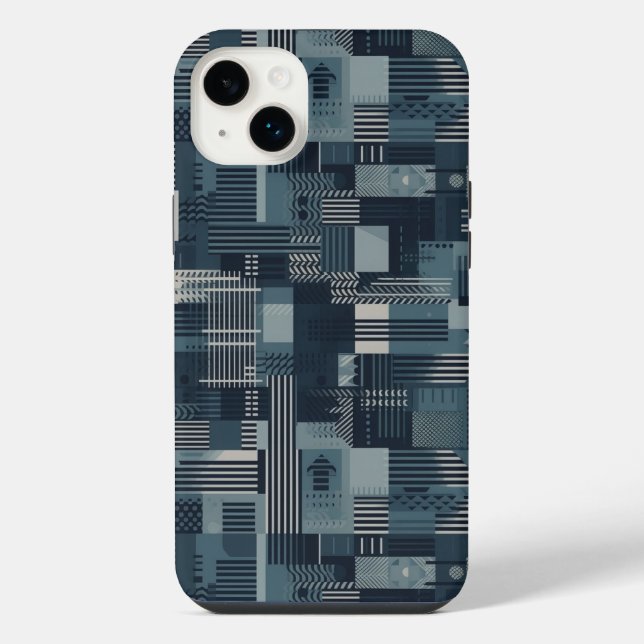 Abstraktes Industriemuster iPhone Hülle (Rückseite)