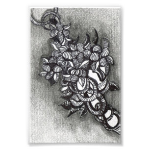 Abstraktes inspiriertes. Eine Gruppe von Fotodruck