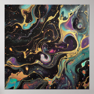 Abstraktes Iridesing Art Poster