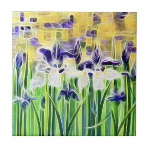 Abstraktes Iris-Fliesenteil Fliese