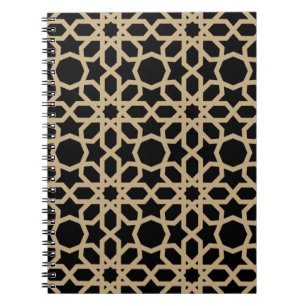 Abstraktes islamisches arabisches geometrisches Mu Notizblock