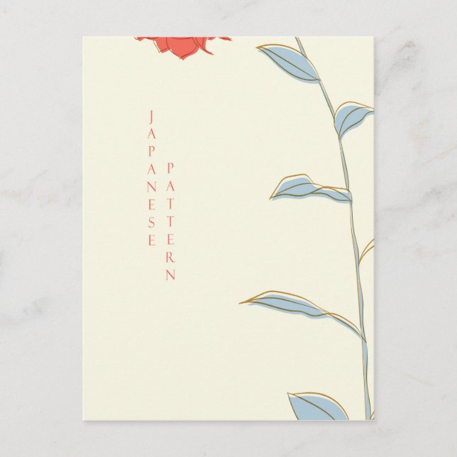 Abstraktes japanisches Muster Postkarte (Vorderseite)