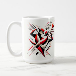 Abstraktes Jazz-Posaunen-Paar Kaffeetasse