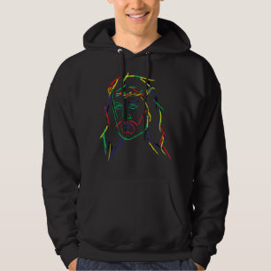 Abstraktes Jesus Grafik Coole Fun Piece T-Shir Hoodie
