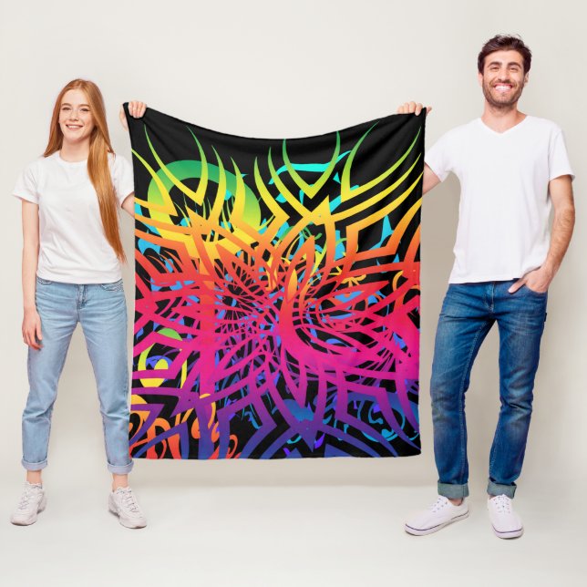 Abstraktes Jungle Fleece Blanket (Beispiel)