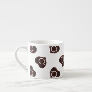 Abstraktes Kaffeepistenherz Espressotasse