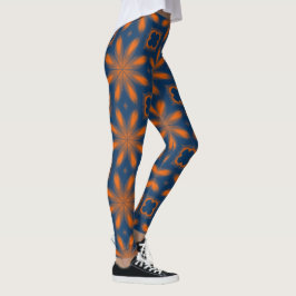 Abstraktes Kaleidoskop dunkelblau Leggings