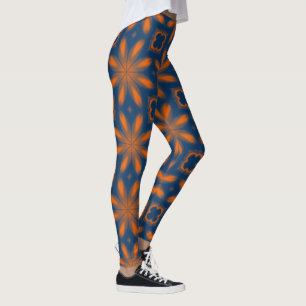 Abstraktes Kaleidoskop dunkelblau Leggings