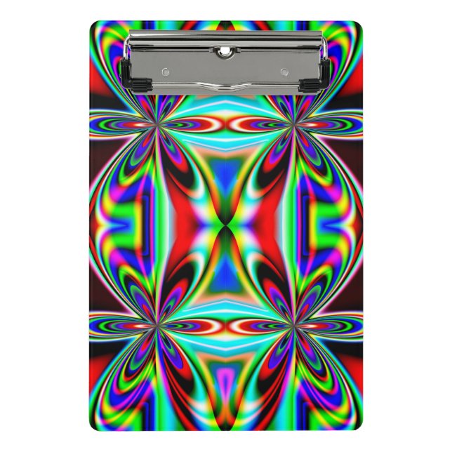 Abstraktes Kaleidoskop-Farbdesign-11438 Mini Klemmbrett (Vorderseite)