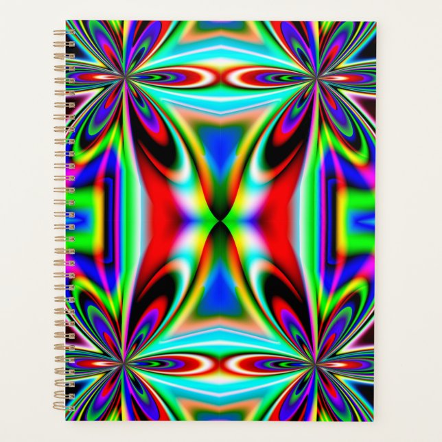 Abstraktes Kaleidoskop-Farbdesign-11438 Planer (Vorderseite)