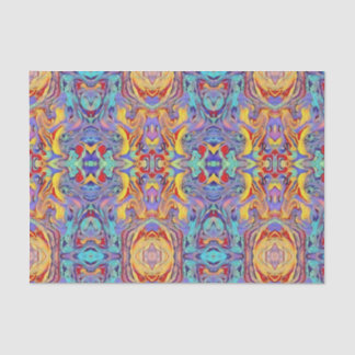 Abstraktes Kaleidoskop in hellen Primärfarben Seidenpapier