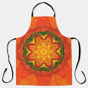 Abstraktes Kaleidoskop orange Hintergrund. Schön Schürze