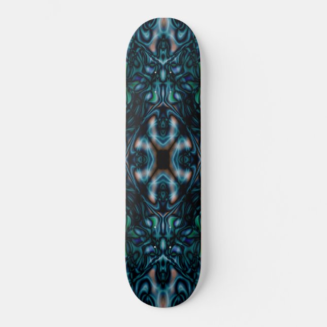 Abstraktes Kaleidoskop Skateboard (Vorderseite)