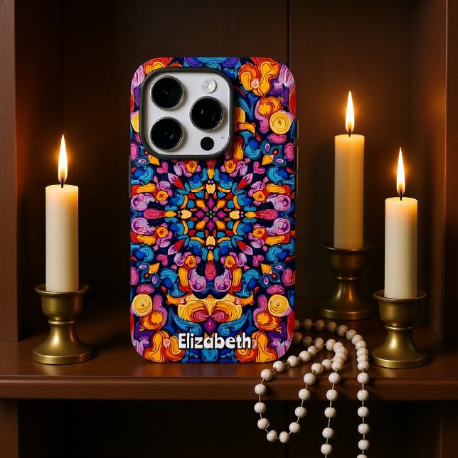 Abstraktes kaleidoskopisches Muster mit visueller  Case-Mate iPhone Hülle (Von Creator hochgeladen)