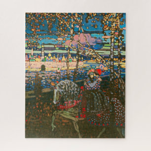Abstraktes Kandinski Reitendes Paar Kunstmalerei Puzzle