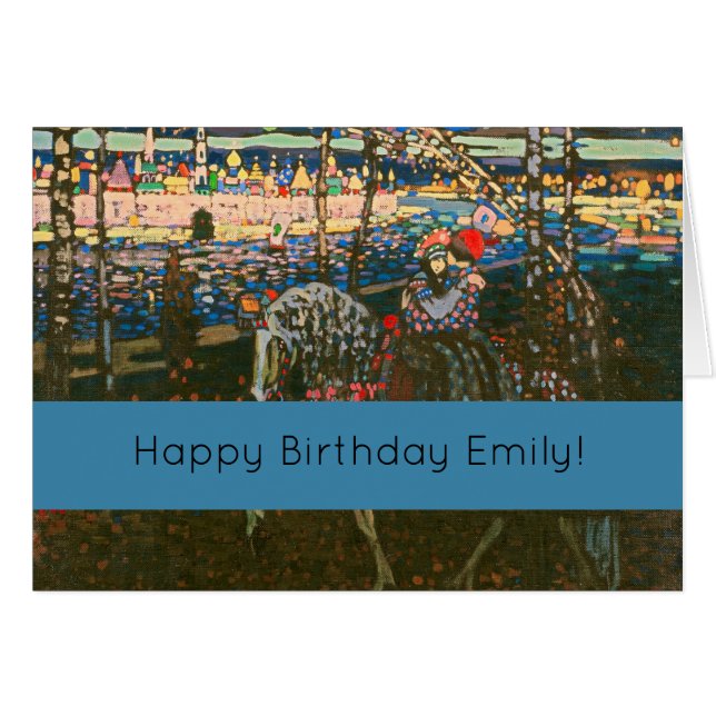 Abstraktes Kandinsky-Reitpaar farbenfroh (Vorderseite (Horizontal))