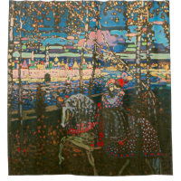 Abstraktes Kandinsky-Reitpaar farbenfroh
