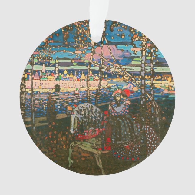 Abstraktes Kandinsky-Reitpaar farbenfroh Ornament (Vorderseite)