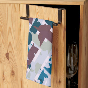 Abstraktes Kariertes Design 1 Geschirrtuch