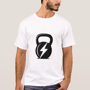 Abstraktes Kettlebell Fitness Logo T-Shirt