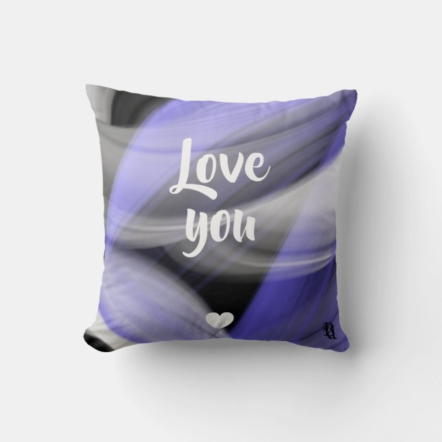 Abstraktes Kissen Trend Lavender Violet (Vorderseite)