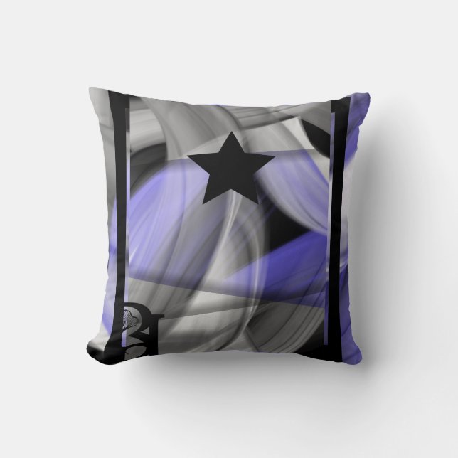 Abstraktes Kissen Trend Lavender Violet (Vorderseite)