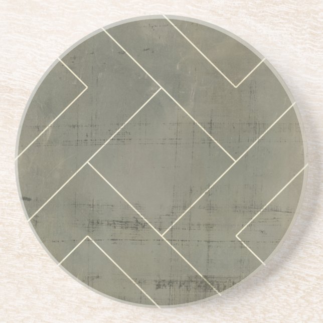 Abstraktes Konzept mit geometrischen Formen Sandstein Untersetzer (Vorne)