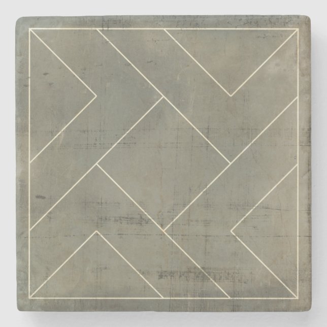 Abstraktes Konzept mit geometrischen Formen Steinuntersetzer (Vorderseite)