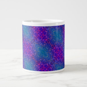Abstraktes kosmische Damast-Muster Jumbo-Tasse