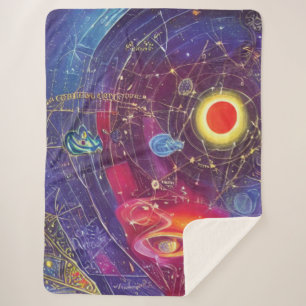 Abstraktes kosmisches Diagramm Sherpa Blanket Sherpadecke