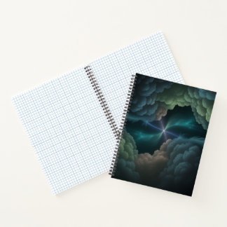Abstraktes Kosmisches Wolken-Spiralheft Notizbuch