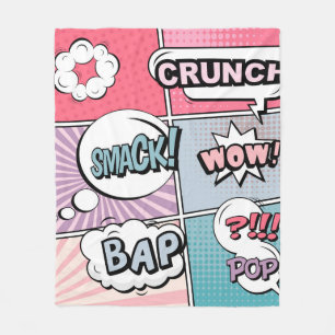 Abstraktes kreatives Konzept Comic Pop Art Blank Fleecedecke