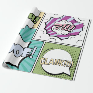 Abstraktes kreatives Konzept Comic Pop Art Blank Geschenkpapier
