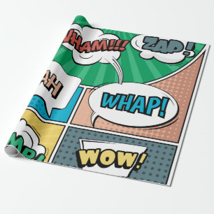 Abstraktes kreatives Konzept Comic Pop Art Blank Geschenkpapier