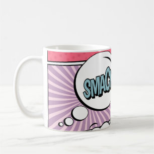 Abstraktes kreatives Konzept Comic Pop Art Blank Kaffeetasse