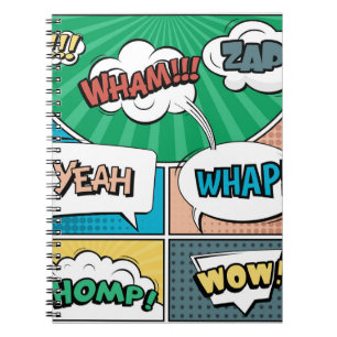 Abstraktes kreatives Konzept Comic Pop Art Blank Notizblock