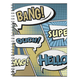 Abstraktes kreatives Konzept Comic Pop Art Blank Notizblock