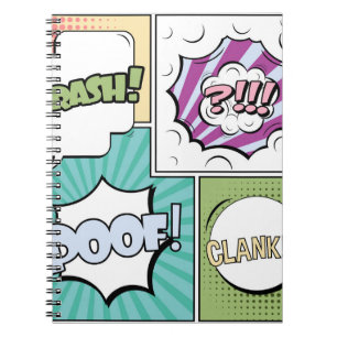 Abstraktes kreatives Konzept Comic Pop Art Blank Notizblock