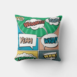 Abstraktes kreatives Konzept Comic Pop-Art-Stil bl Kissen
