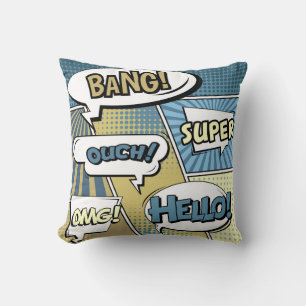 Abstraktes kreatives Konzept Comic Pop-Art-Stil bl Kissen