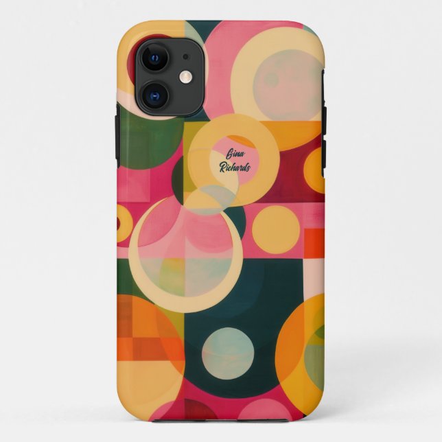 Abstraktes Kreisdesign Case-Mate iPhone Hülle (Rückseite)