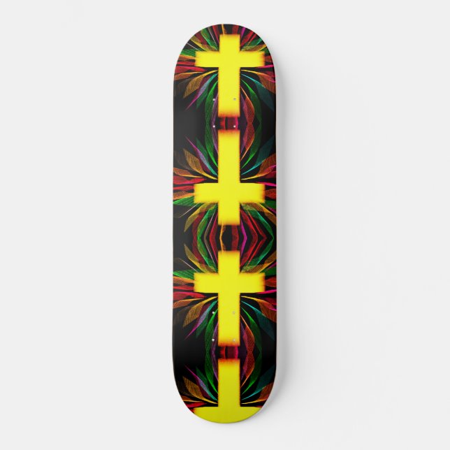 Abstraktes Kreuz Skateboard (Vorderseite)