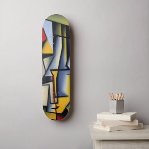 Abstraktes kubistisches Portrait-Skateboard Skateboard