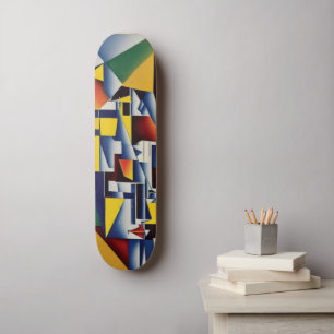 Abstraktes kubistisches Portrait-Skateboard Skateboard