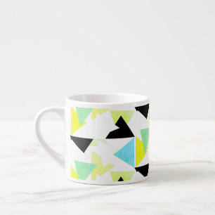 Abstraktes Kunst-Dreieck-Pyramiden-Muster-Kaffeebe Espressotasse