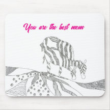 Abstraktes Kunst-Strichmännchen-Mauspad-Geschenk f