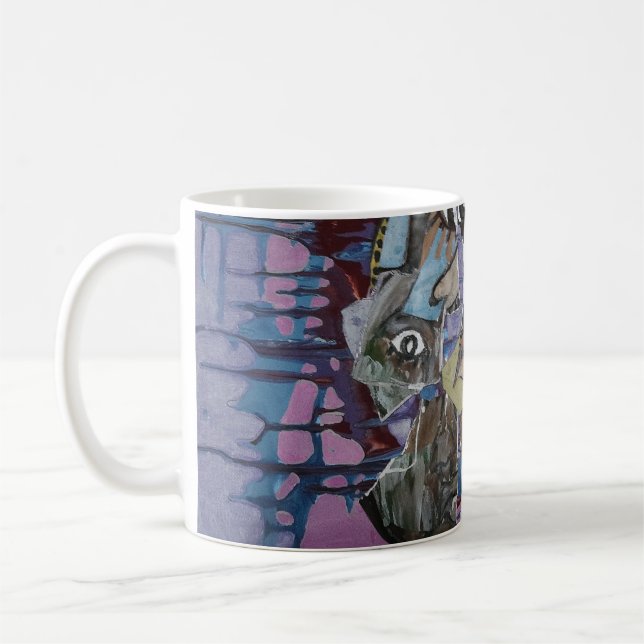 Abstraktes Kunstbecher Kaffeetasse (Links)