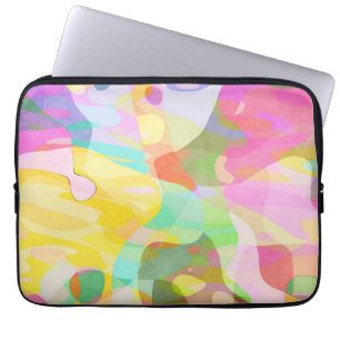 Abstraktes Kunstdesign in Pastellfarben Laptopschutzhülle