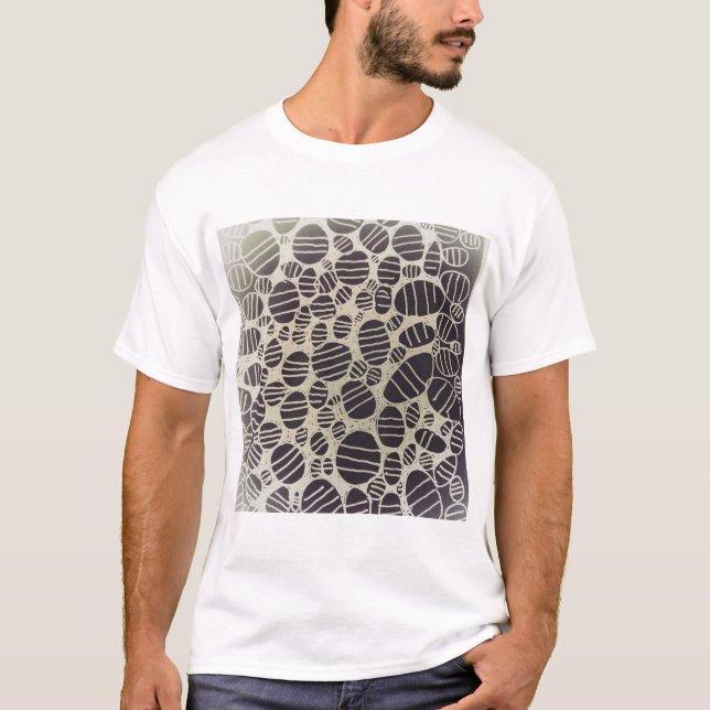 Abstraktes Kunstdesign in Schwarzweiß T-Shirt (Vorderseite)