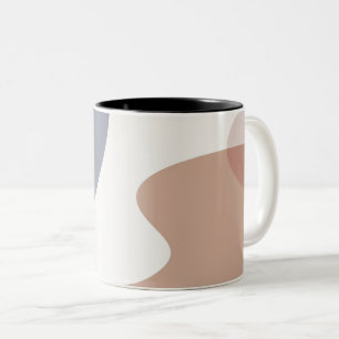 Abstraktes Kunstdesign Lila Zweifarbige Tasse